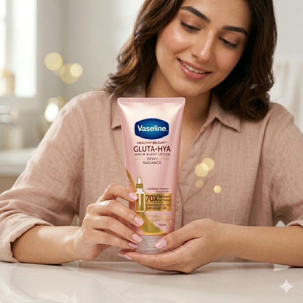 Vaseline - Dewy Radiance Gluta-HYA Lotion Serum Burst - 330ml jar close up