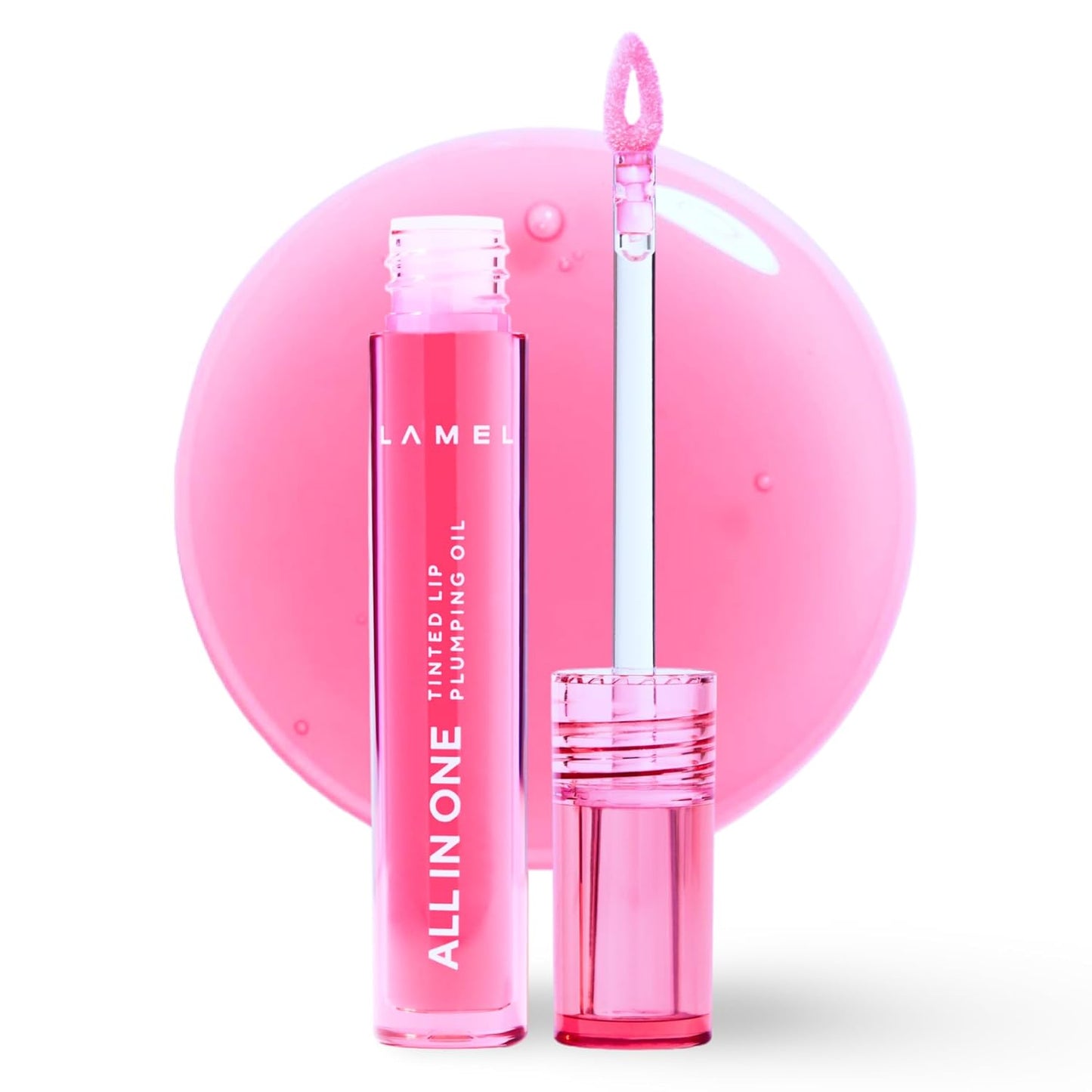 Lamel - All In One Lip Tinted Plumping Oil before after skin results