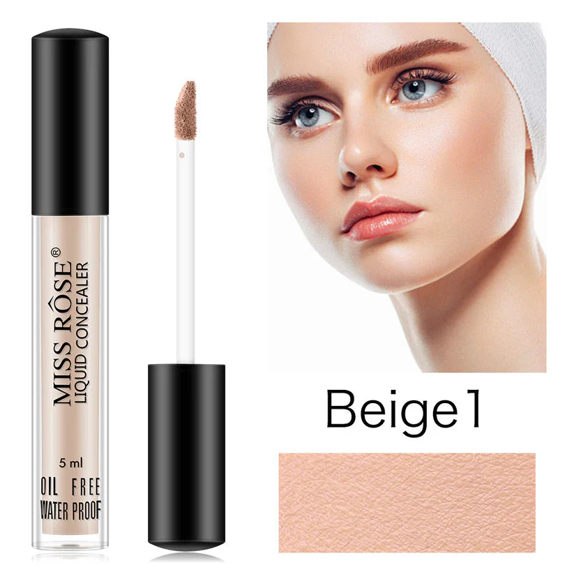Miss Rose Liquid Concealer Oil Free - 5Ml before after skin results