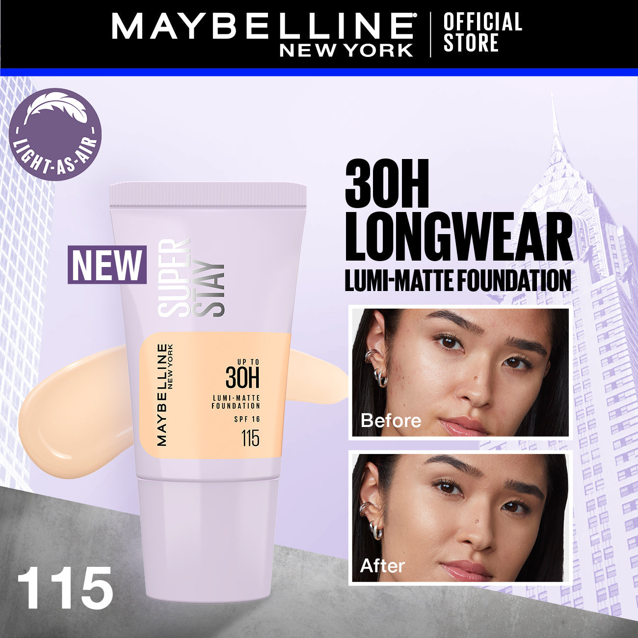 Maybelline - New York Superstay Lumi Matte Liquid Foundation 18ML image 13