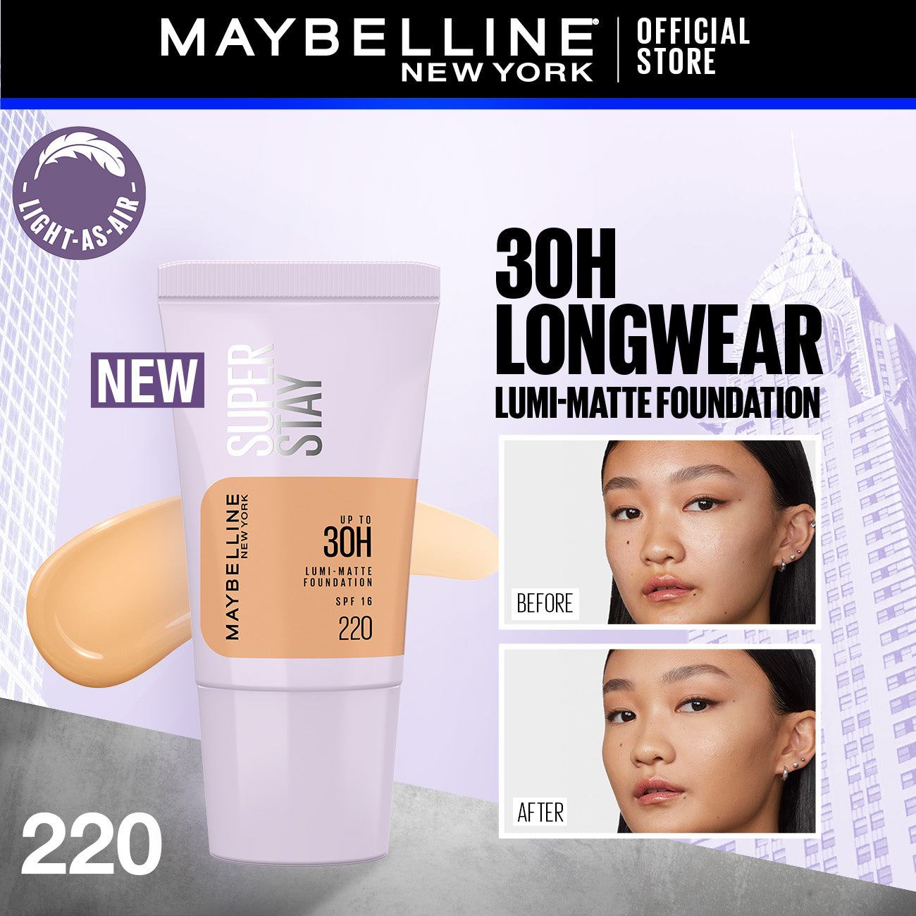 Maybelline - New York Superstay Lumi Matte Liquid Foundation 18ML image 12