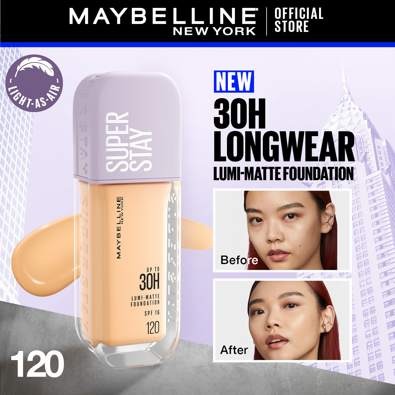 Maybelline New York Super Stay Up to 30hr Lumi Matte Foundation image 19