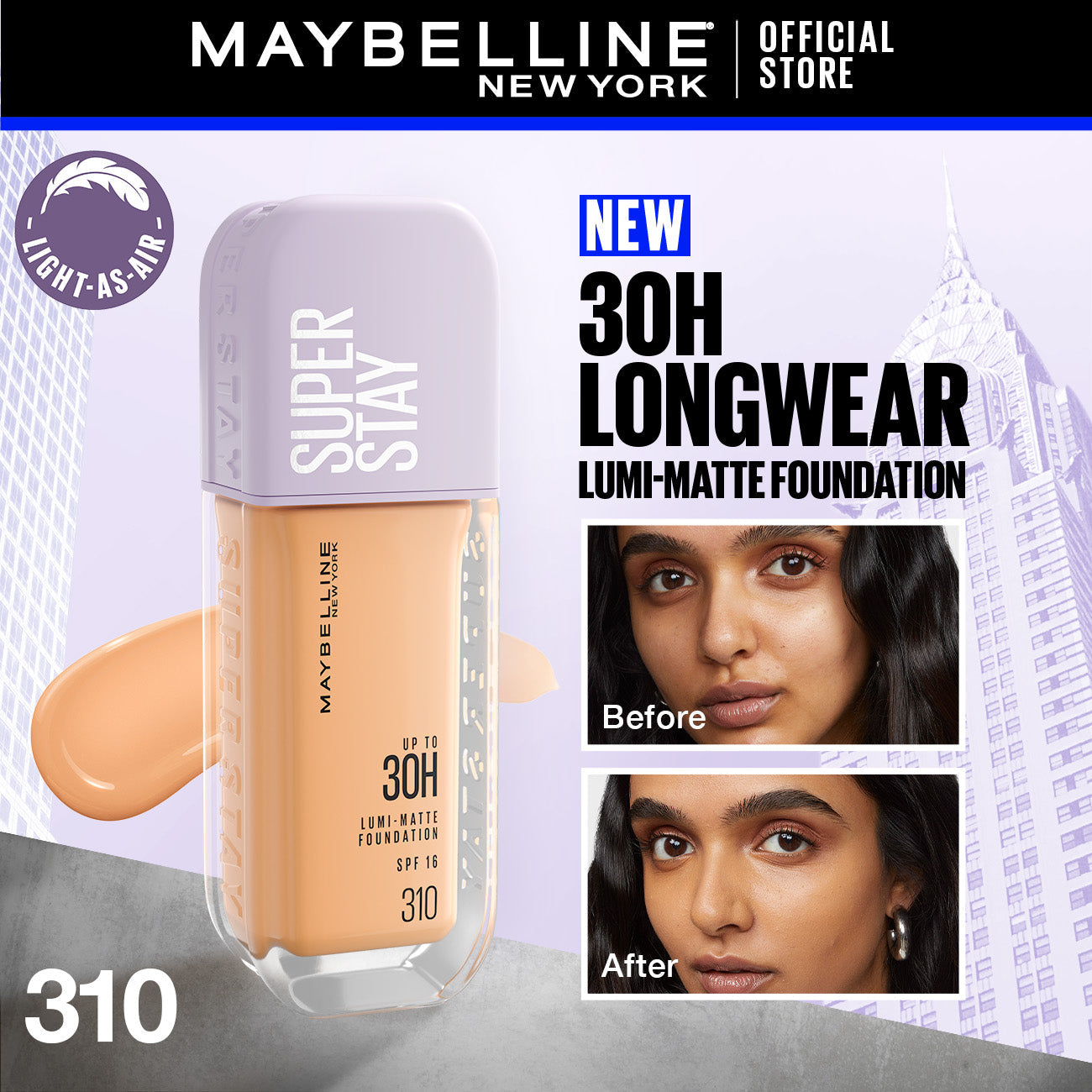 Maybelline New York Super Stay Up to 30hr Lumi Matte Foundation image 15
