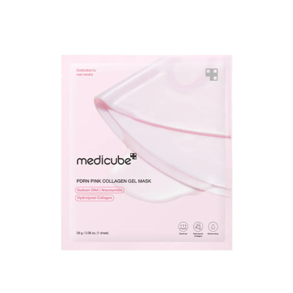Medicube - Pdrn Pink Collagen Gel Mask 28g jar close up