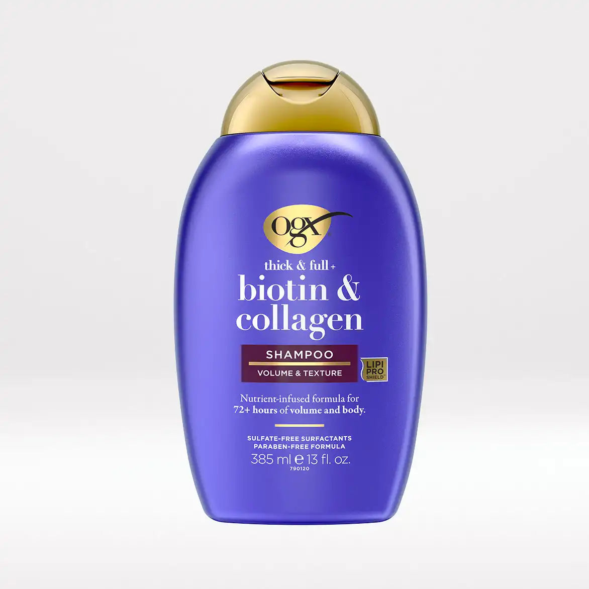 Ogx Shampoo Thick & Full Biotin & Collagen 13Oz jar close up