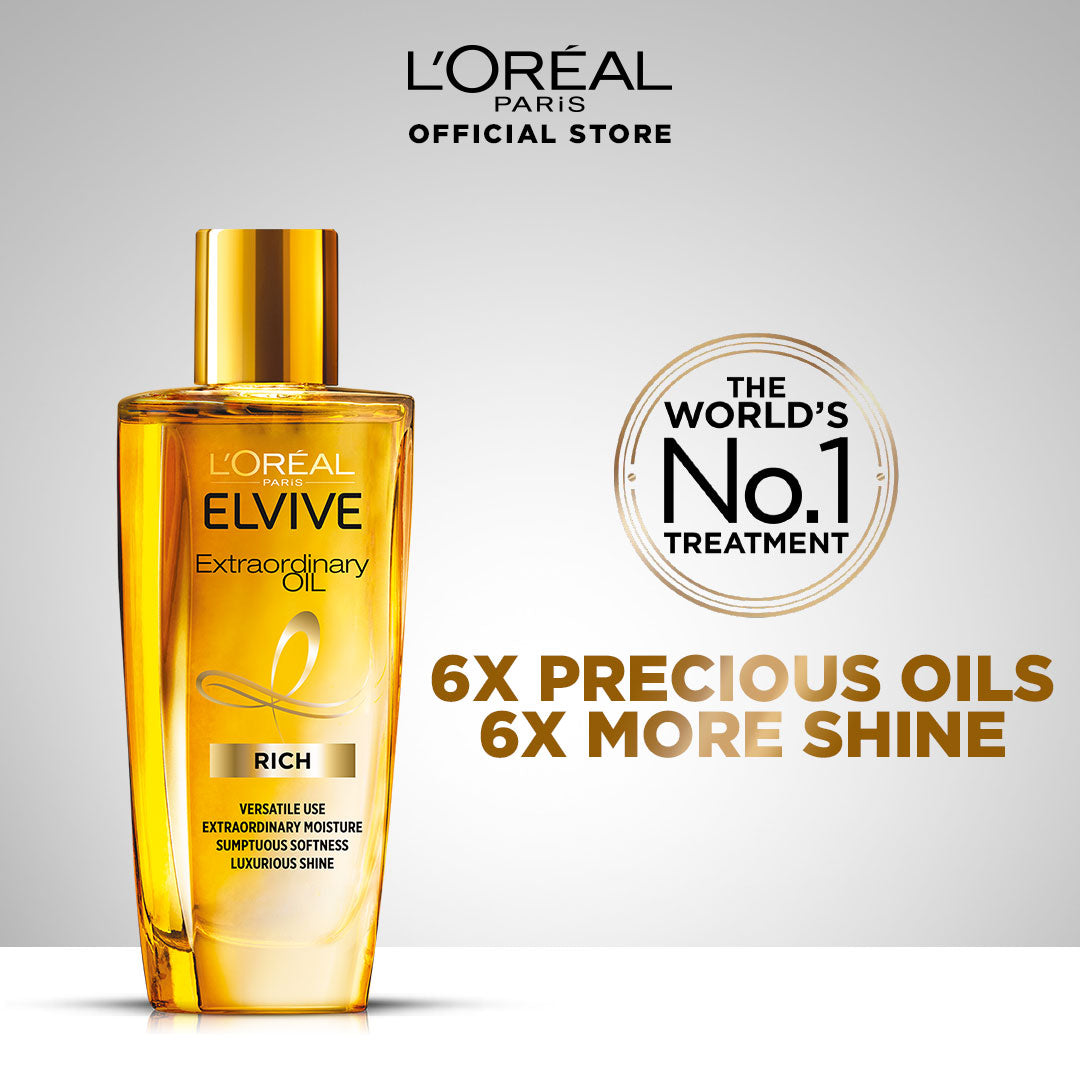 L'Oreal Paris Elvive Extraordinary Oil Serum 100ml ingredients label