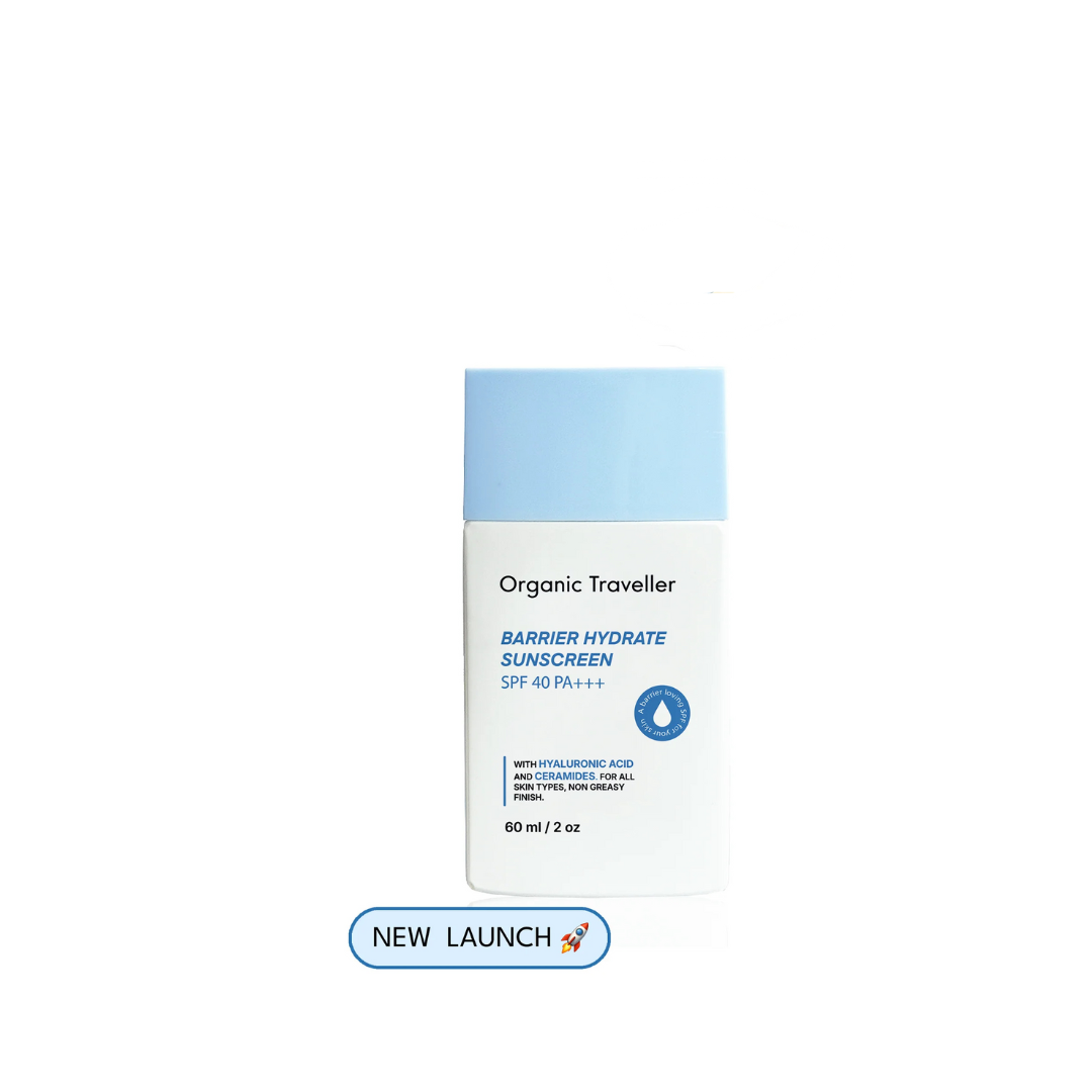 Organic Traveller - Barrier Hydrate Sunscreen jar close up