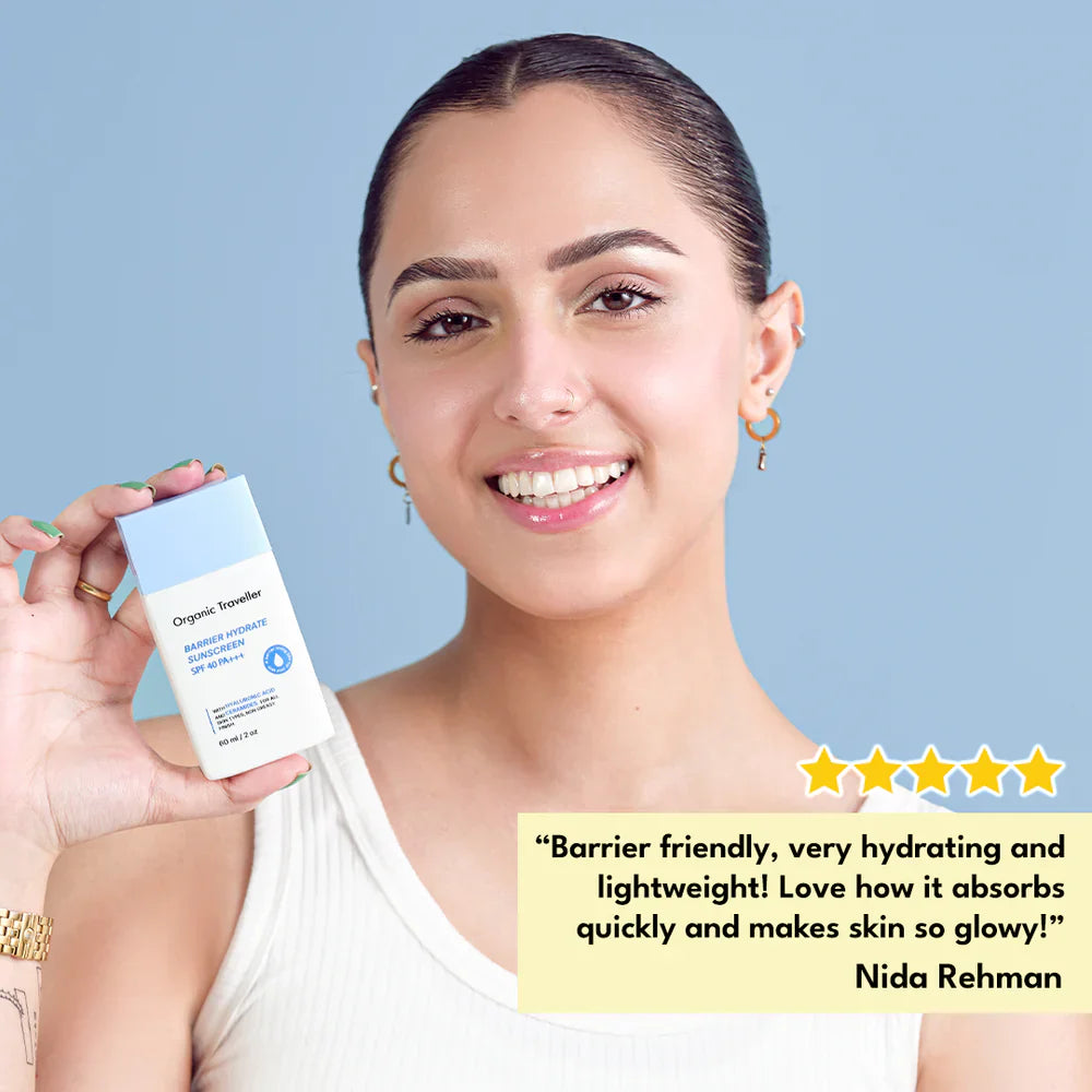 Organic Traveller - Barrier Hydrate Sunscreen suitable skin types