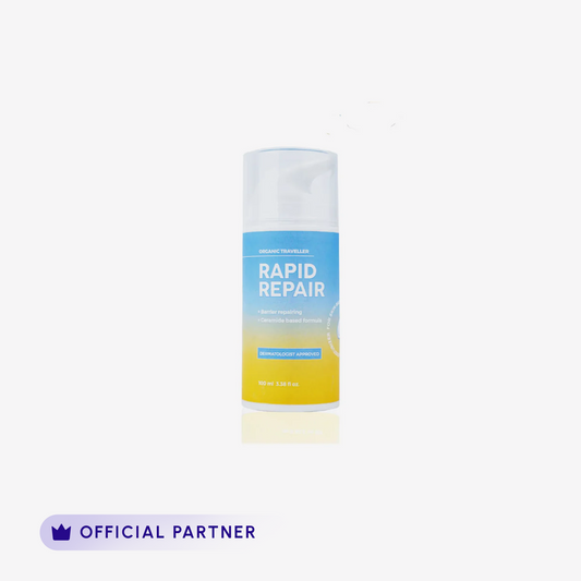 Organic Traveller - Rapid Repair: Skin Repairing Moisturiser front packaging