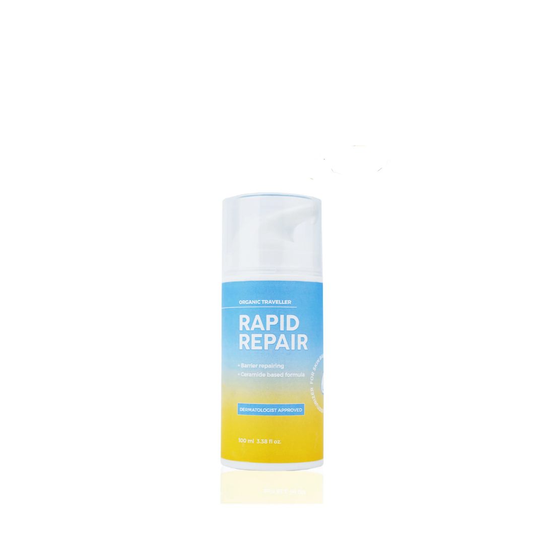 Organic Traveller - Rapid Repair: Skin Repairing Moisturiser before after skin results