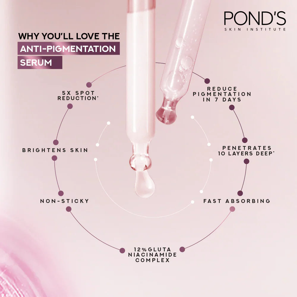 POND's - Bright Beauty Serum - 30ml before after skin results