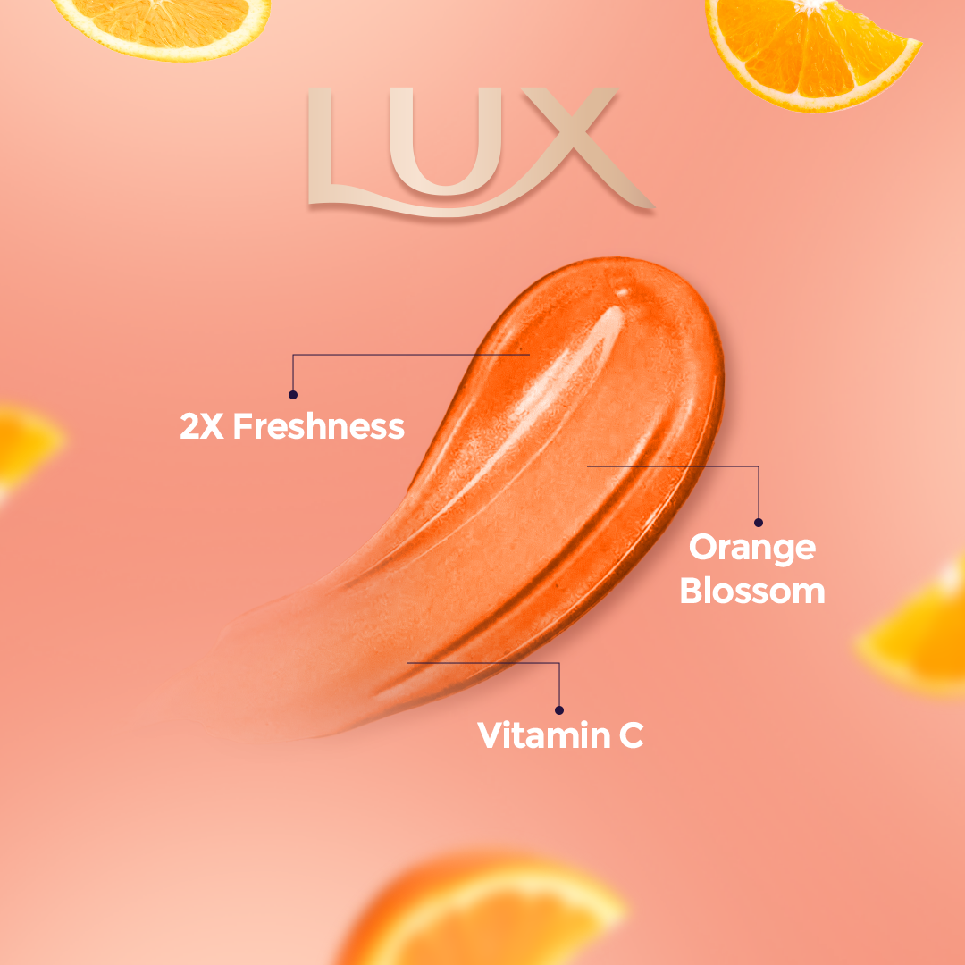 LUX - Tangerine Bodywash - 250ML ingredients label