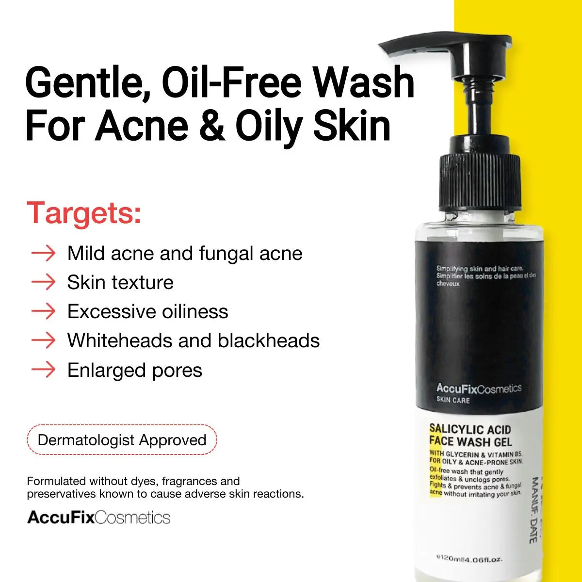 AccuFix - Salicylic Acid Face Wash Gel texture gel cream