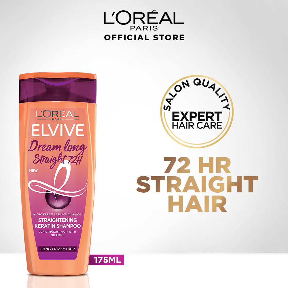 L'Oreal Paris Dream Long Straight 72H Shampoo 175Ml jar close up