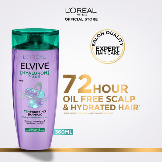L'Oreal Paris Elvive Hyaluron Pure Shampoo 360Ml front packaging