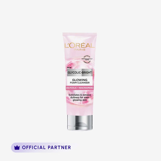 L'Oreal Paris Glycolic Bright Glowing Daily Face Wash 100ml front packaging