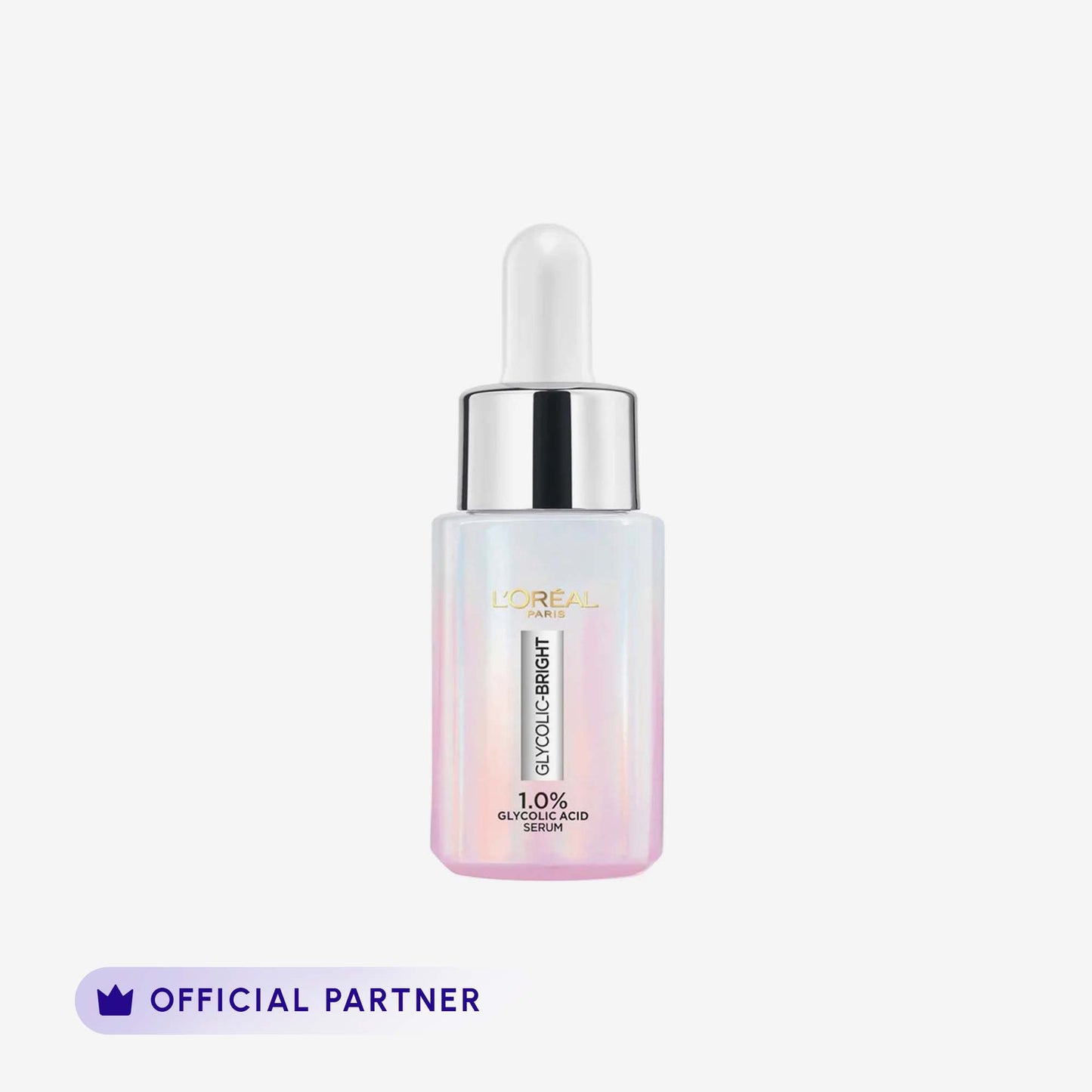 L'Oreal Paris Glycolic Bright Instant Glowing Face Serum jar close up