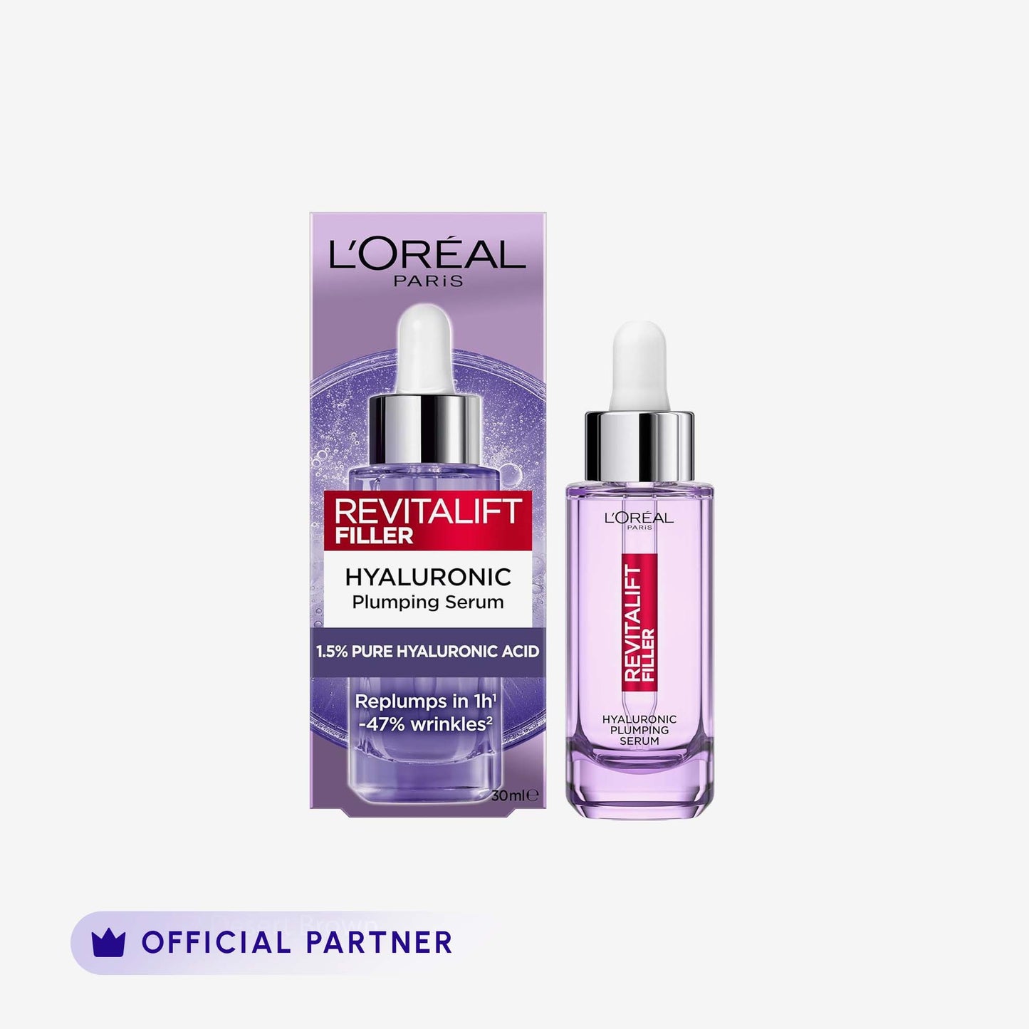 L'Oreal Paris Revitalift 1.5% Hyaluronic Acid Face Serum 30 Ml front packaging