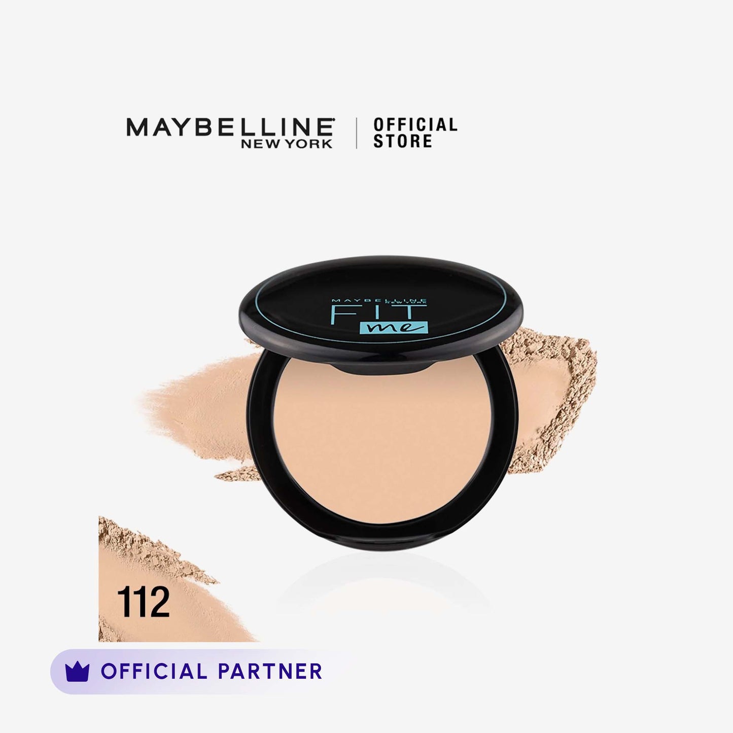 Maybelline New York Fit Me Matte & Poreless Compact Powder - 112 Natural Ivory front packaging