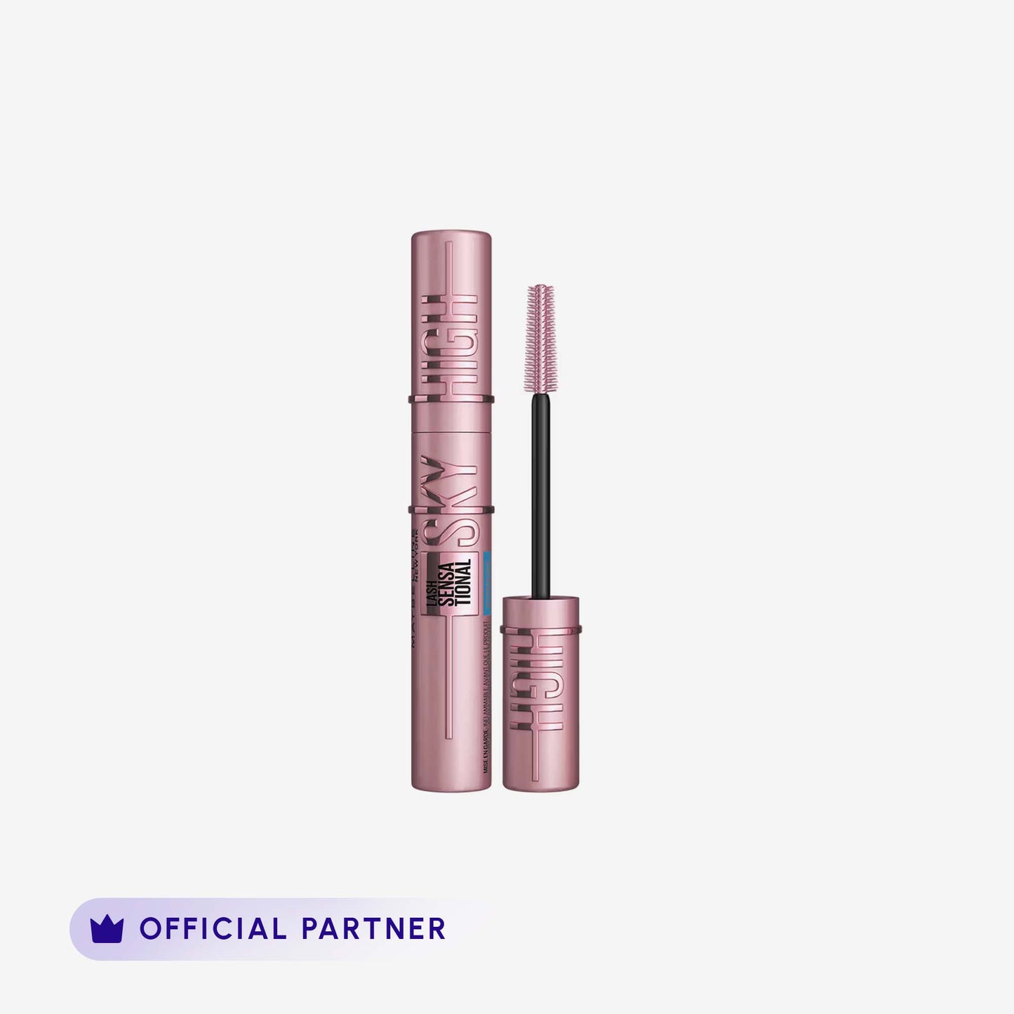 Maybelline New York Lash Sensational Waterproof Sky High Mascara for Limitless Length front packaging