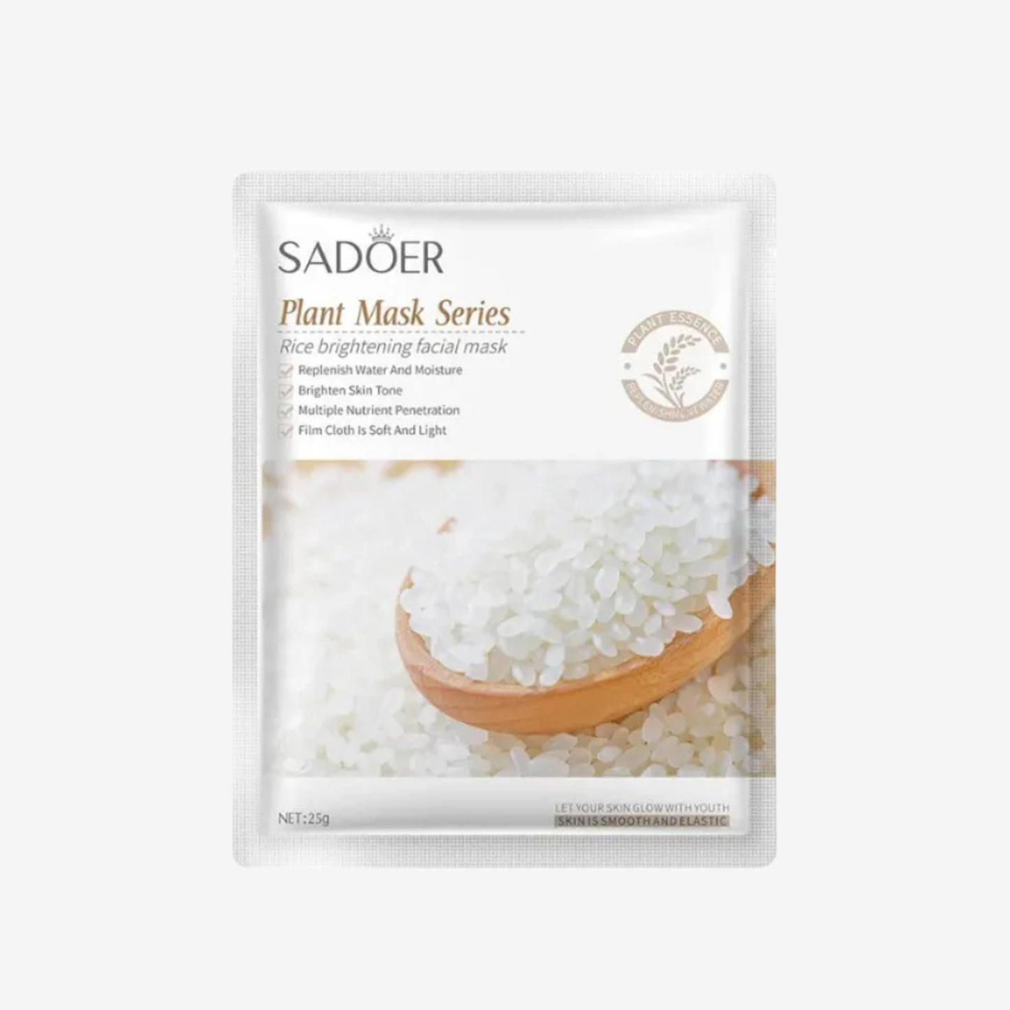 Sadoer - Rice Brightening Facial Mask - 25g front packaging