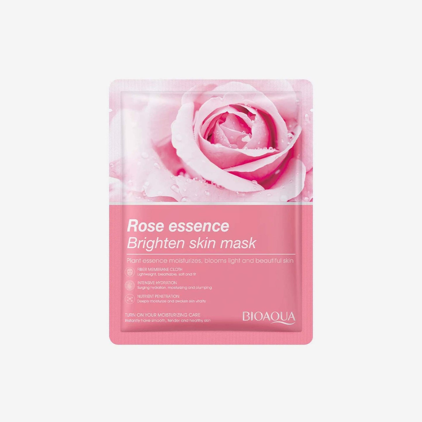 Bioaqua Rose Essence Brighten Skin Mask 25G - 1 PC front packaging