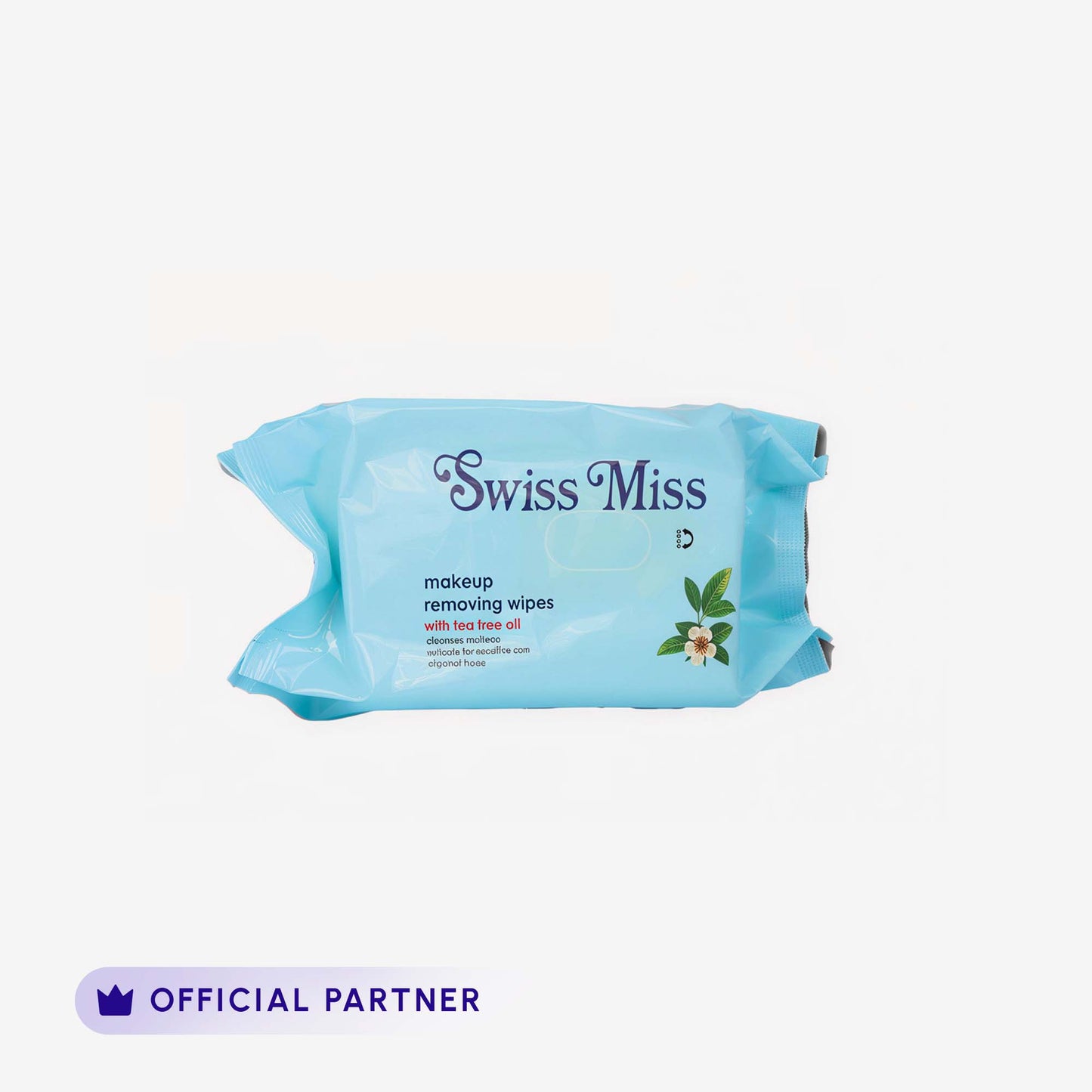 Swiss Miss - Makeup Remover Wipes With Tea Tree Oil 60 Pcs front packaging