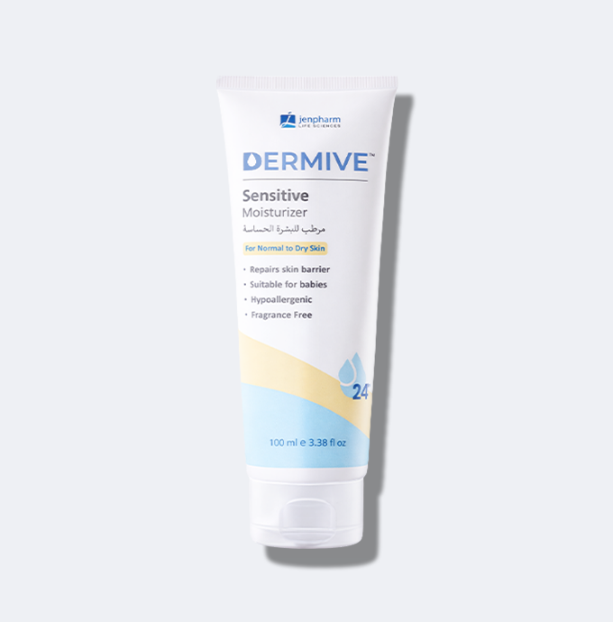 Jenpharm Dermive Moisturizer Sensitive For Normal To Dry 100ml front packaging