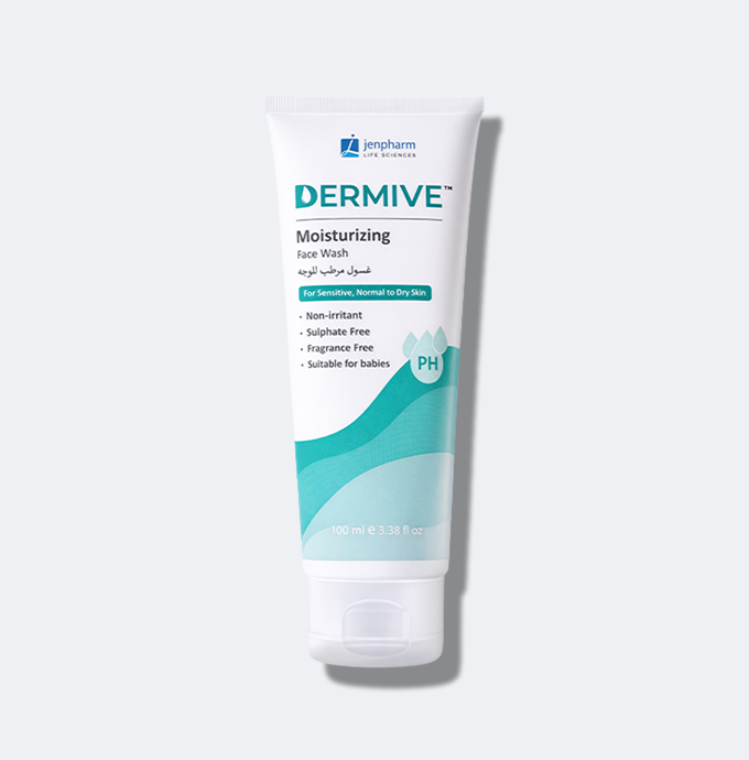 Jenpharm Dermive Face & Body Wash 100Ml jar close up