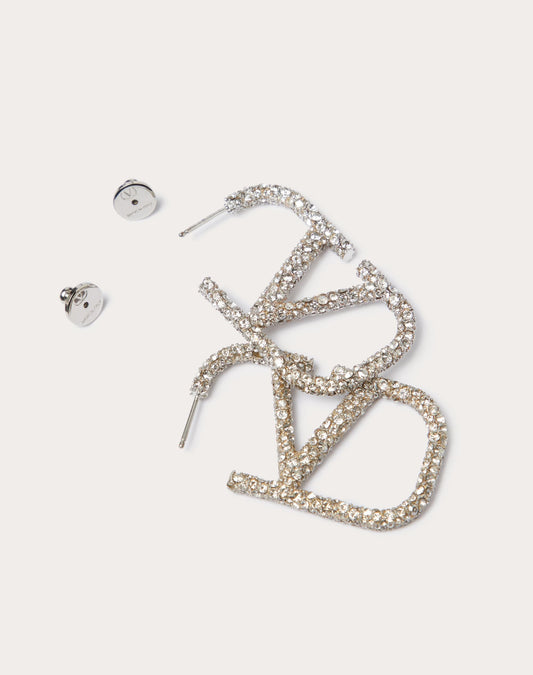 Vlogo Signature Earrings In Metal And Sawarovski® Crystals