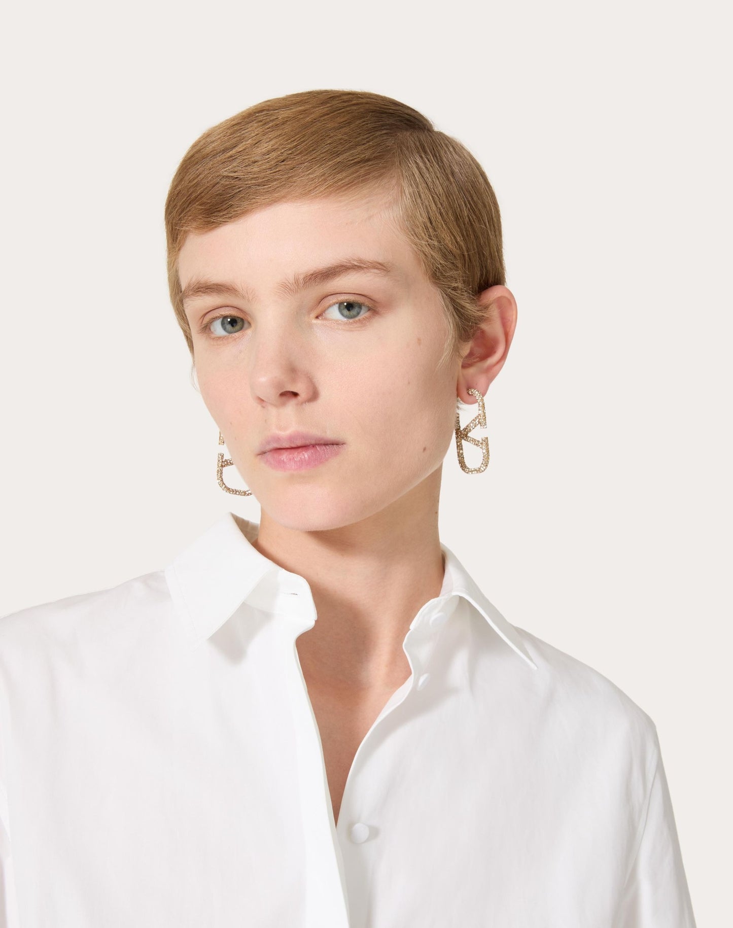 Vlogo Signature earrings in metal and Swarovski® crystals