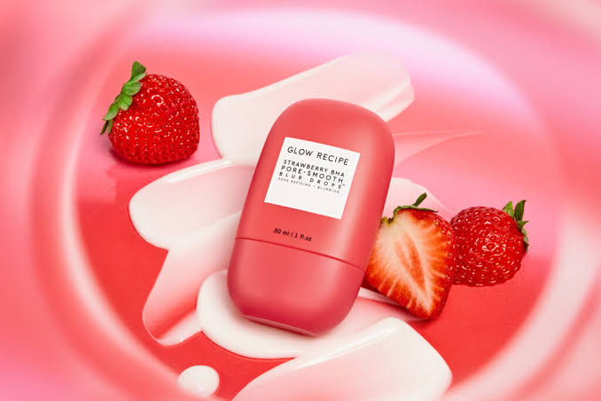 GLOW RECIPE – Strawberry BHA Pore Smooth Blur Drops – 30ml