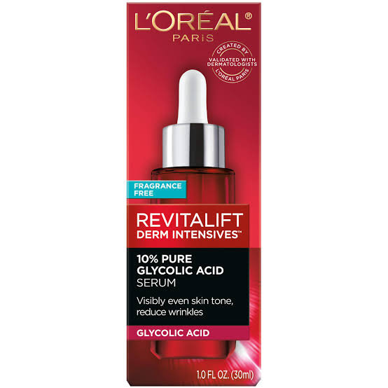 L'Oreal Paris Revitalift
Derm Intensives 10% Pure Glycolic Acid Serum