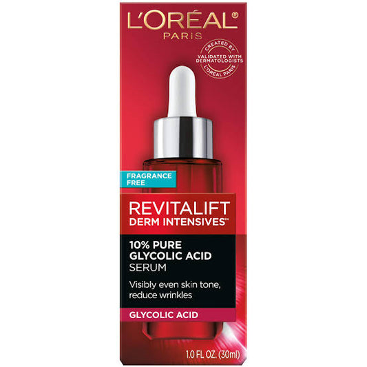 L'Oreal Paris Revitalift
Derm Intensives 10% Pure Glycolic Acid Serum