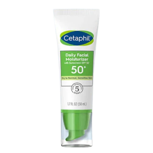 Cetaphil Daily Facial Moisturizer, SPF 50+, 1.7 fl oz (50 ml)