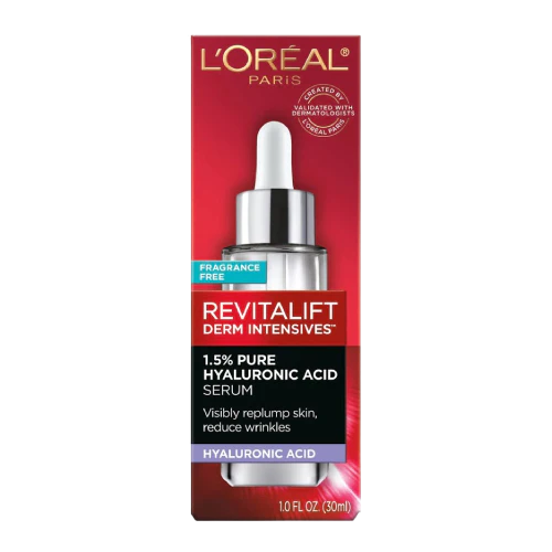 L'Oreal Paris Revitalift 1.5% Pure Hyaluronic Acid Face Serum,Fragrance Free 30ml USA IMPORTED