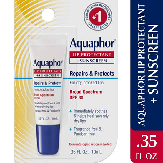 Aquaphor Lip Protectant and Sunscreen, SPF 30, Lip Balm For Chapped Lips