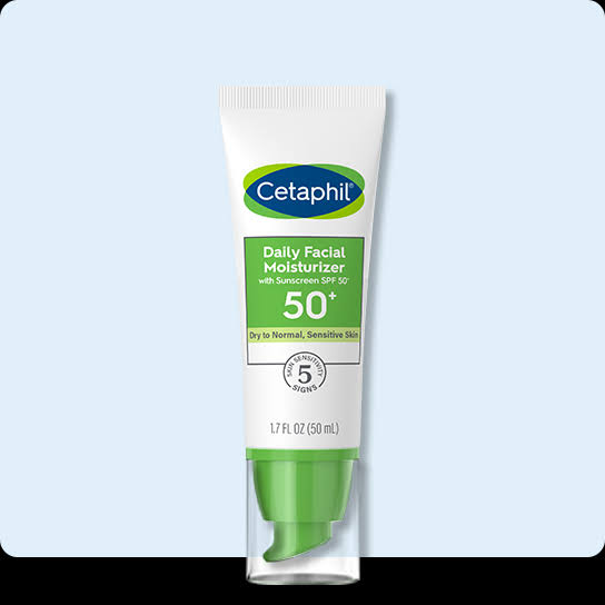 Cetaphil Daily Facial Moisturizer, SPF 50+, 1.7 fl oz (50 ml)