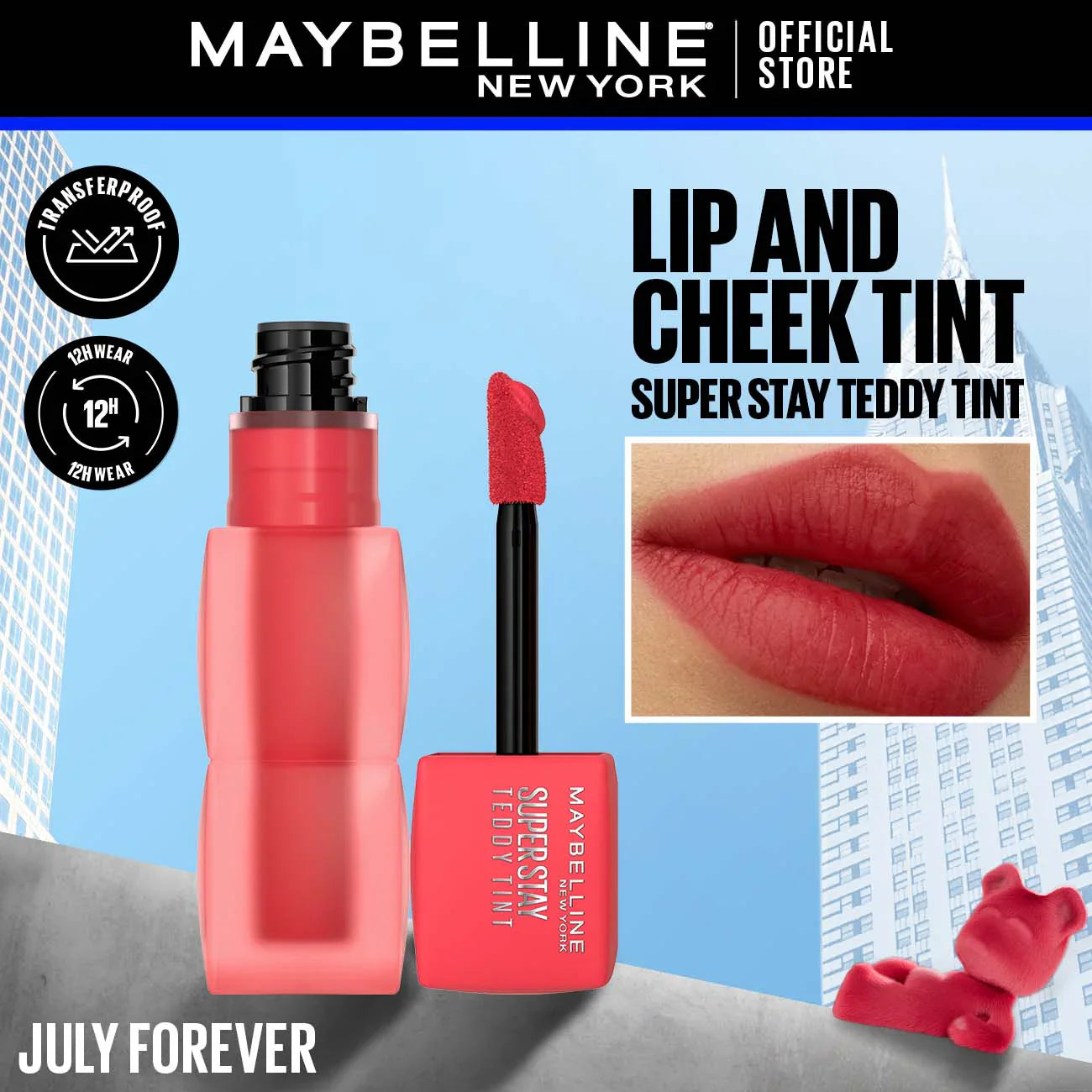 Maybelline New York's Super Stay Teddy Tintâ„¢: The 12-Hour Liquid Lip Tint!