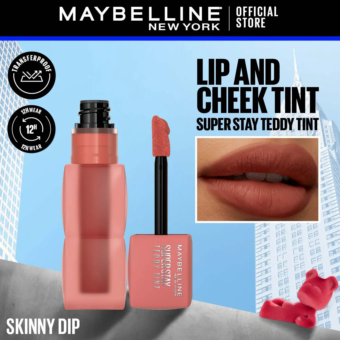 Maybelline New York's Super Stay Teddy Tintâ„¢: The 12-Hour Liquid Lip Tint!