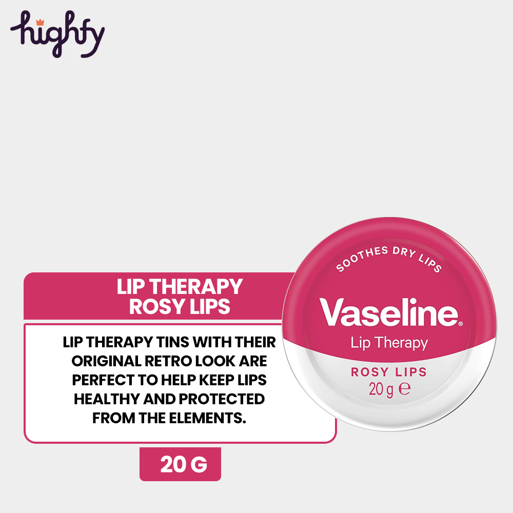 Vaseline Lip Therapy Rosy Lips 20G jar close up