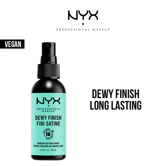 NYX Cosmetics Makeup Setting Spray - 02 Dewy Finish Long Lasting front packaging